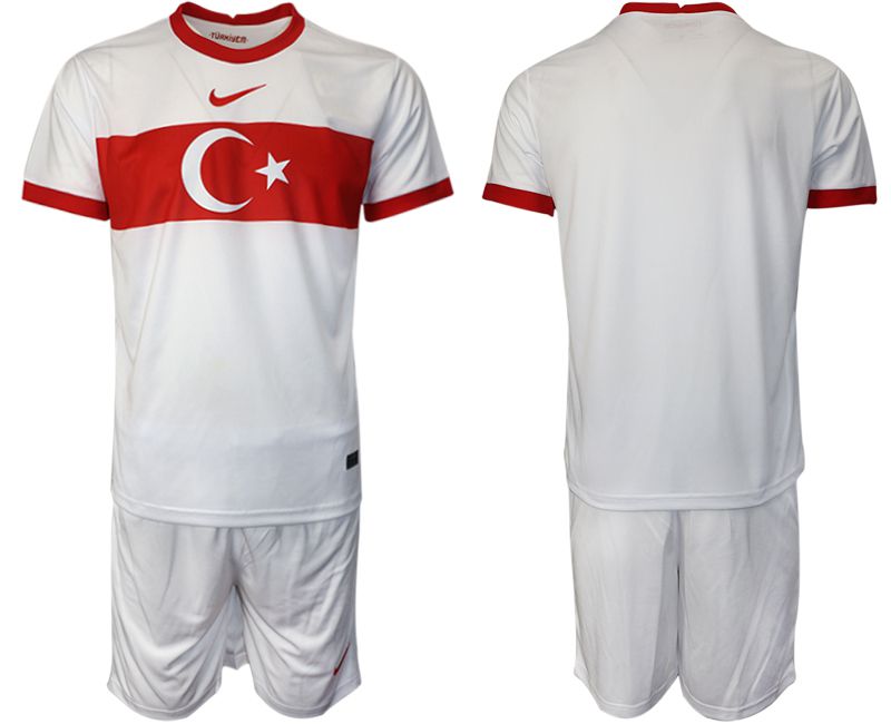 Men 2020-2021 European Cup Turkey Blank away white Soccer Jersey->poland->Soccer Country Jersey